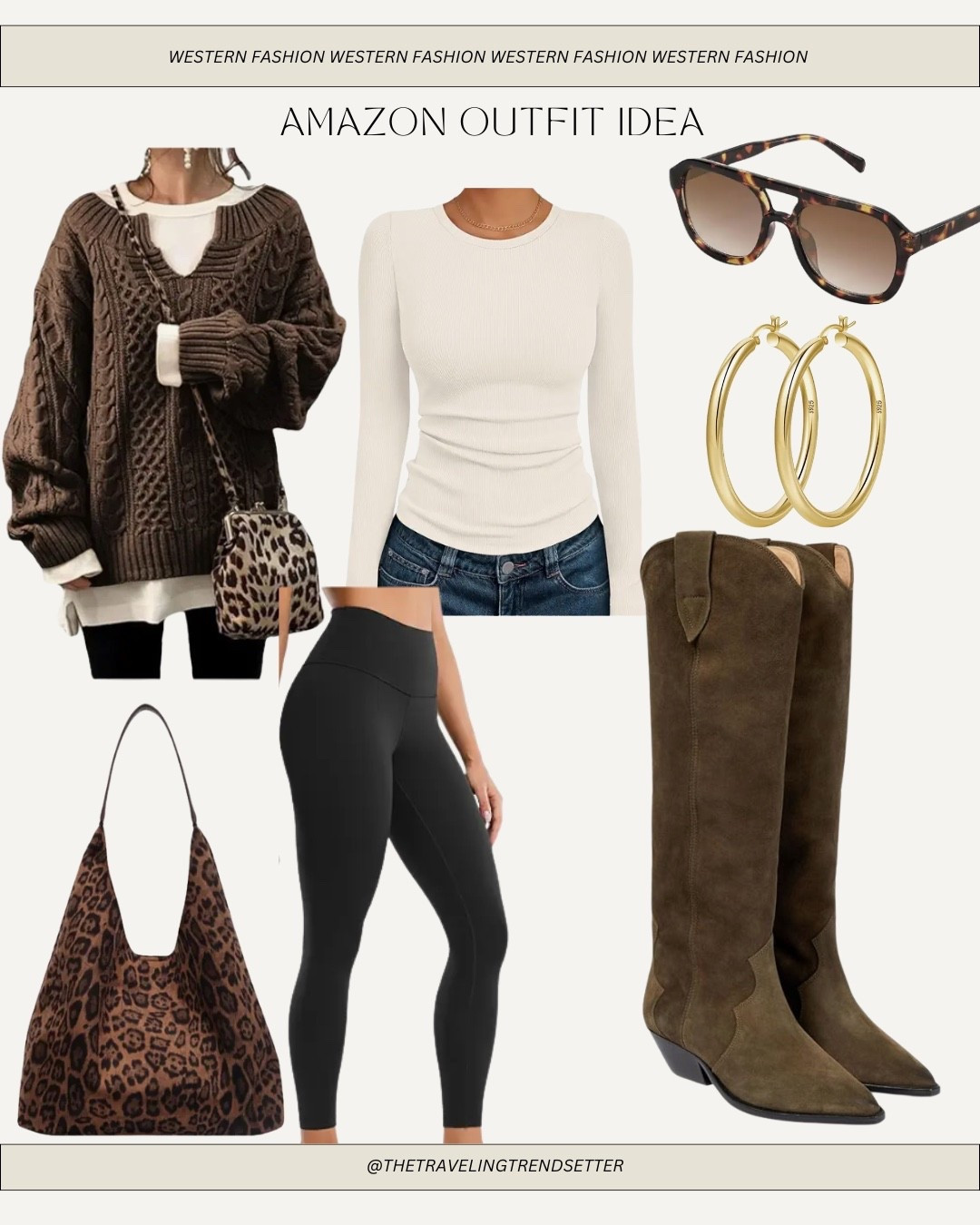 Fall outfits from Amazon - chunky sweater - suede chocolate brown purse - suede tall knee high cowgirl boots fall boots 

#LTKStyleTip #LTKFindsUnder50 #LTKFindsUnder100