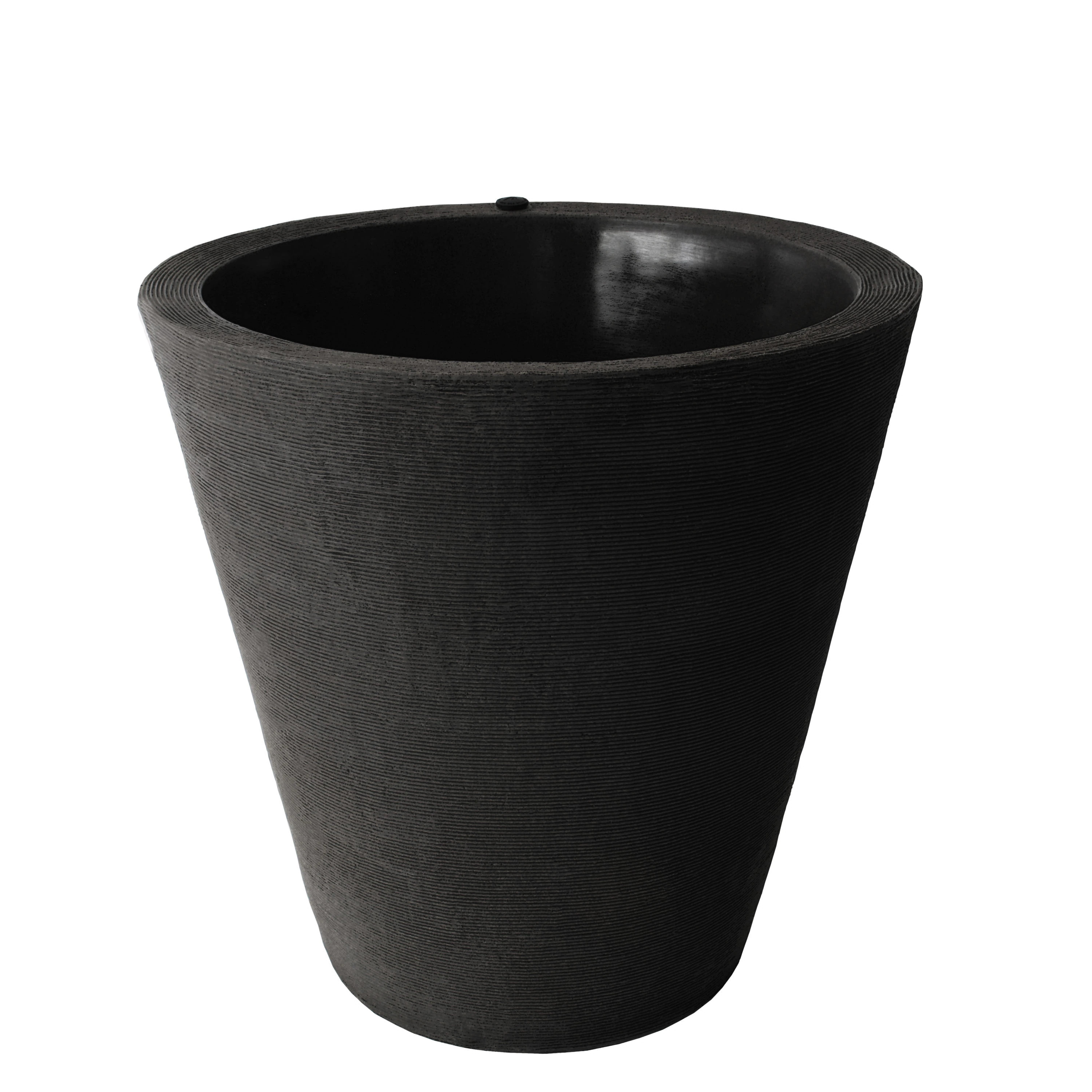 Algreen Products Cone 16.0-in W x 20.0-in L x 20.5-in H Black Plastic Indoor/Outdoor Self Watering Planter Large | 89203 | Lowe's