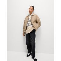 M&S Collection Women's Thermowarmth™ Quilted Collared Jacket - 16 - Natural Beige, Natural Beige,Midnight Navy | Marks & Spencer (UK)