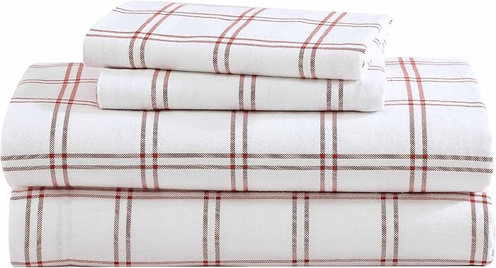 Eddie Bauer - Flannel Sheets Queen Size, Anti-Pilling & Wrinkle Resistant Cotton, Touchably Soft ... | Amazon (US)