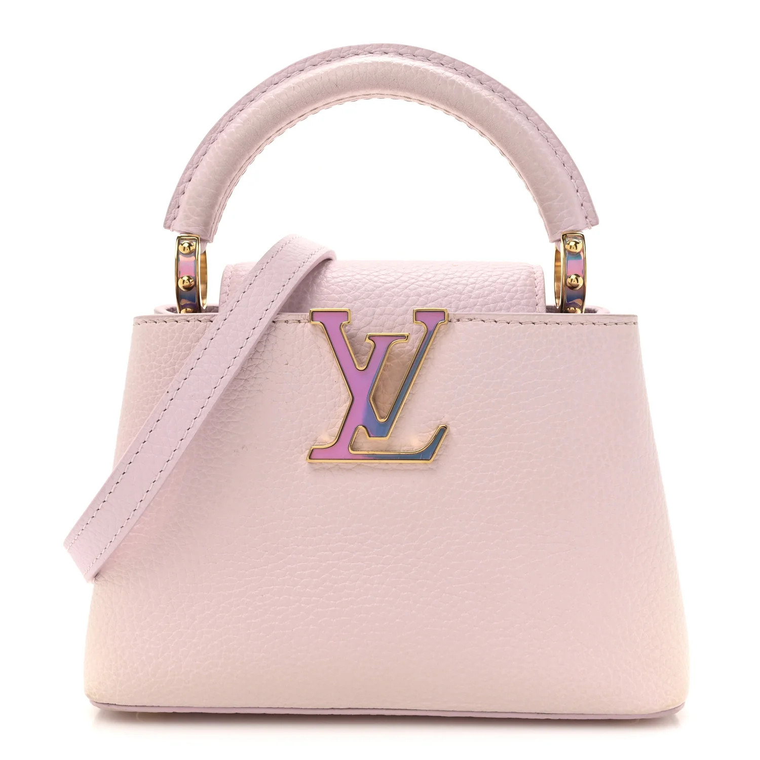 Louis Vuitton Taurillon LV Ski Capucines Mini Pearly Lilac 1767626 | FASHIONPHILE (US)