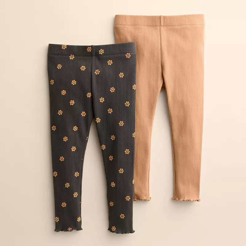 Baby & Toddler Girl Little Co. by Lauren Conrad 2-Pack Lettuce Edge Leggings | Kohl's
