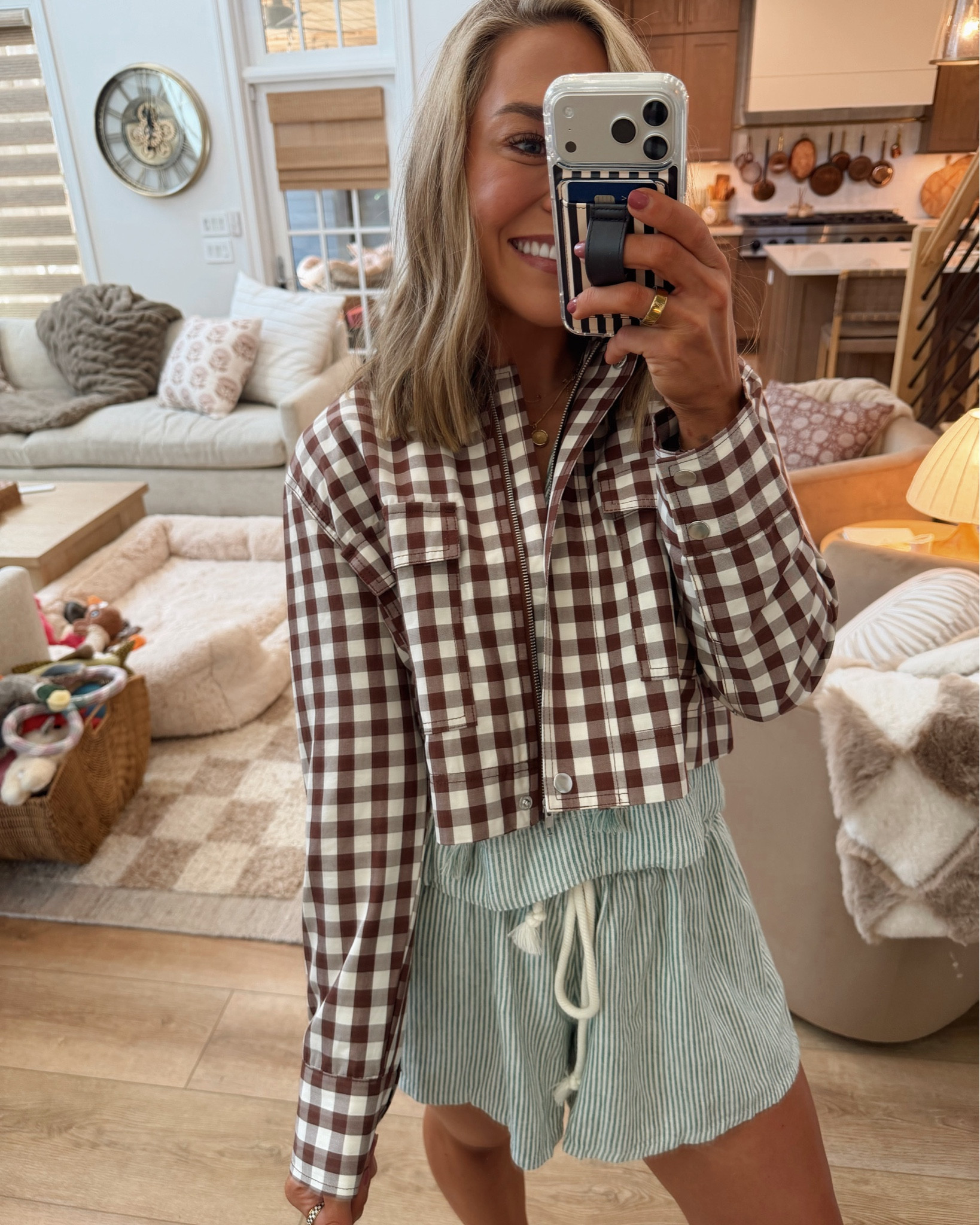 Y’all know me & some checker / gingham print 🙈😍 love this cropped jacket! I feel like this one runs a little small, I got the M! & for the set, in a S top & M bottoms! TTS sandals! 

Target finds / spring / ootd / cute / style / casual / Holley Gabrielle 

#LTKootd #LTKSaleAlert #LTKSeasonal