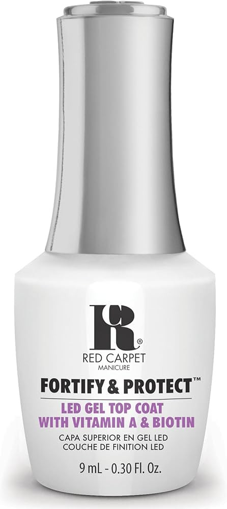 RC Red Carpet Manicure Fortify & Protect LED Gel Top Coat – High Shine Top with Vitamin A & Bio... | Amazon (US)