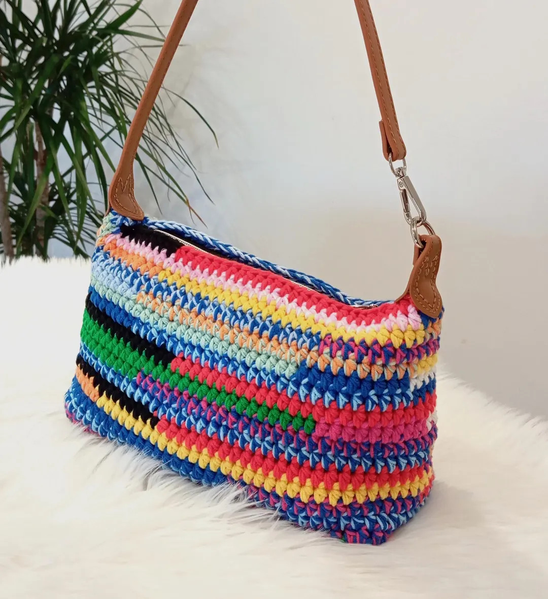 Handmade Crochet Purse – Miu Miu Inspired, Colorful Rainbow Bag, Gift for Her, Pride Accessory,... | Etsy (US)