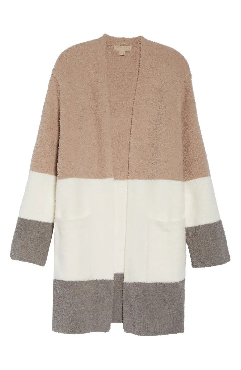 Barefoot Dreams® CozyChic™ Colorblock Open Front Long Cardigan | Nordstrom | Nordstrom