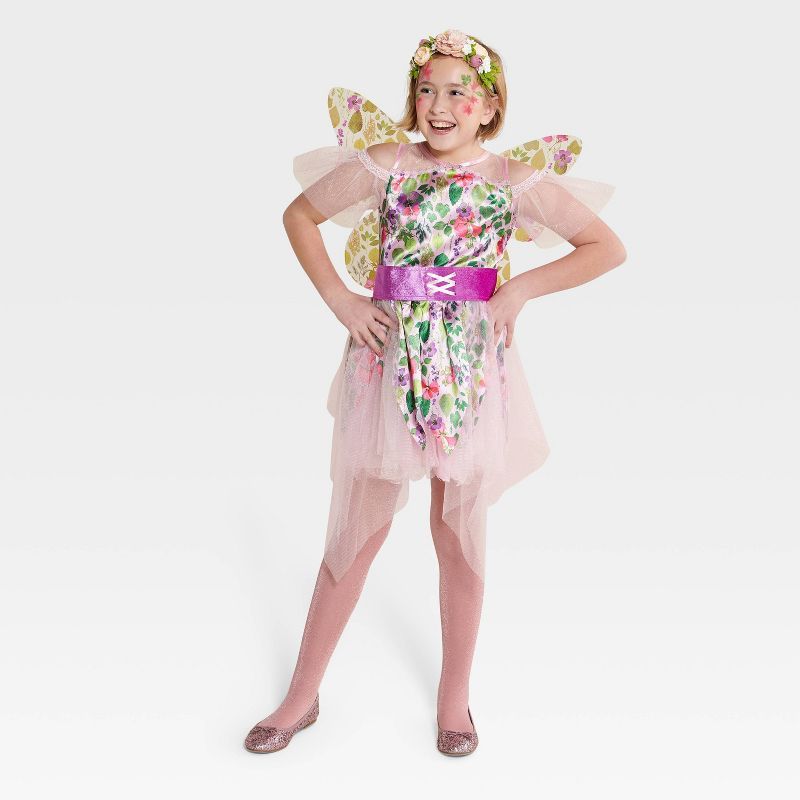 Kids' Flower Fairy Halloween Costume Dress with Headpiece - Hyde & EEK! Boutique™ | Target
