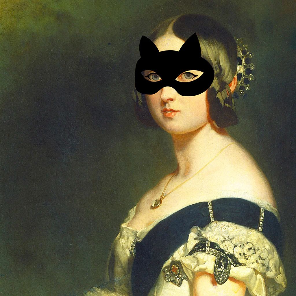 Queen Victoria & Her Cat Maskvintage reproduction | Lindsay Letters, LLC