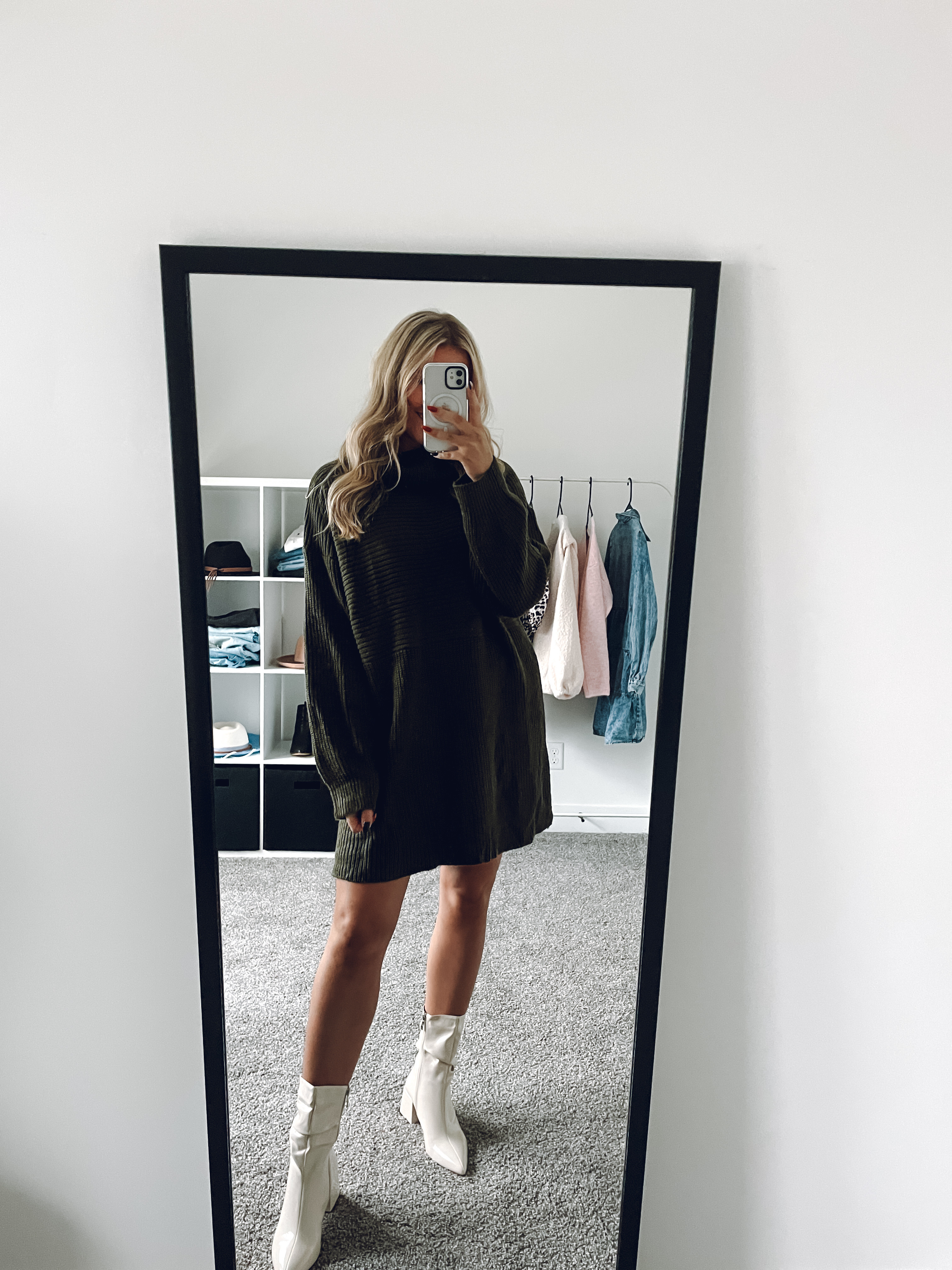 teacher outfit idea! 
sweater dress: wearing M
boots: size up one

Fall outfit | fall dress | teacher fashion 

#LTKFindsUnder100 #LTKSeasonal #LTKWorkwear