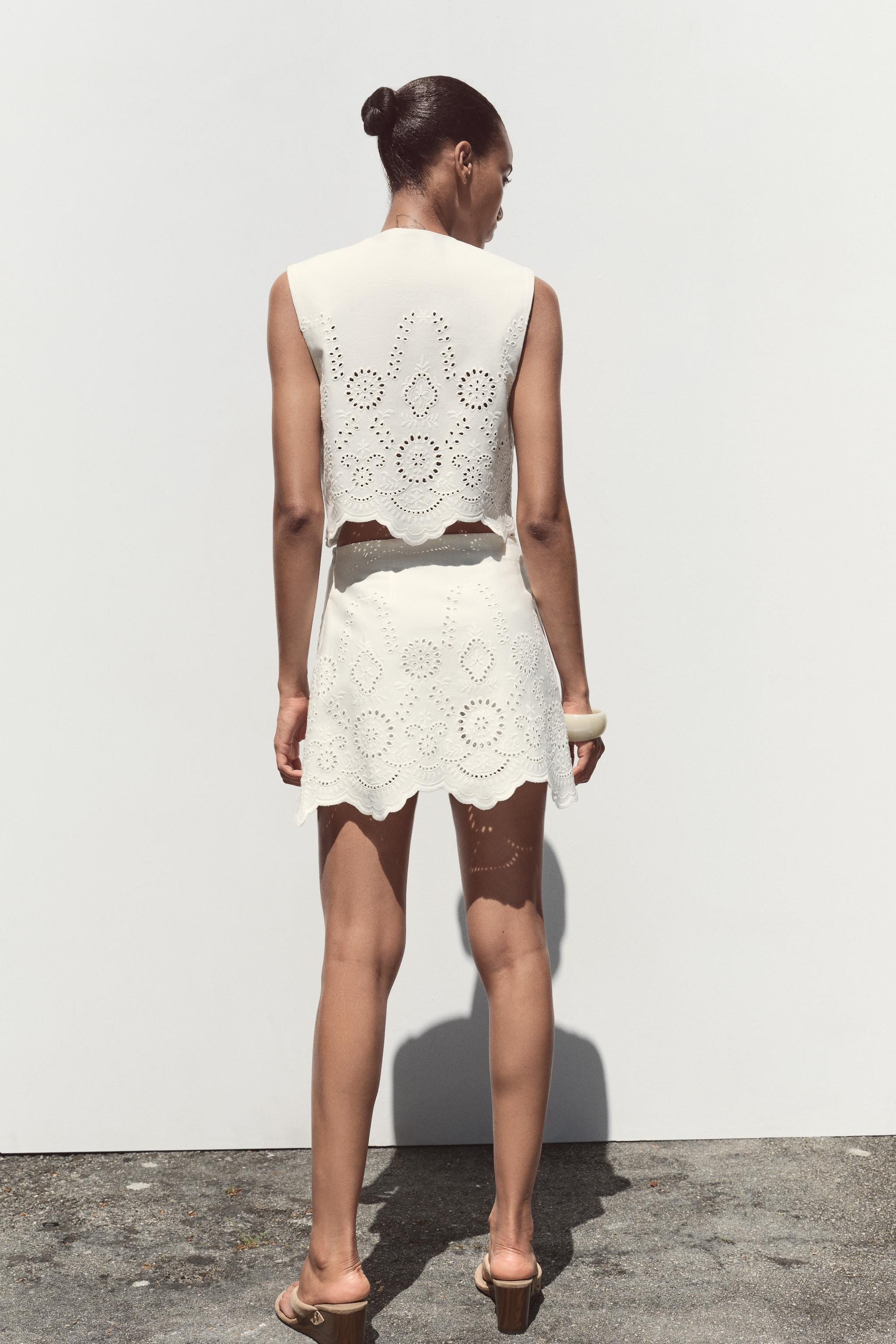 SKORT WITH CUTWORK EMBROIDERY | Zara UK
