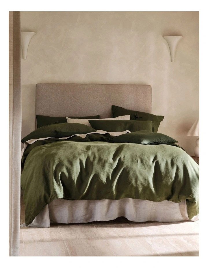 Nimes Quilt Cover Set In Moss | Myer