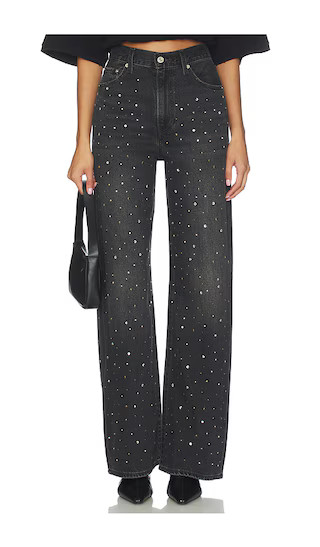 Ribcage Wide Leg Jeans in Dazzle Me Smoke | Revolve Clothing (Global)
