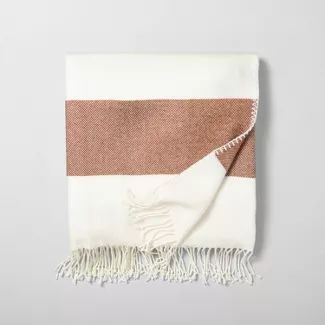 Border Stripe Throw Blanket - Hearth & Hand™ with Magnolia | Target