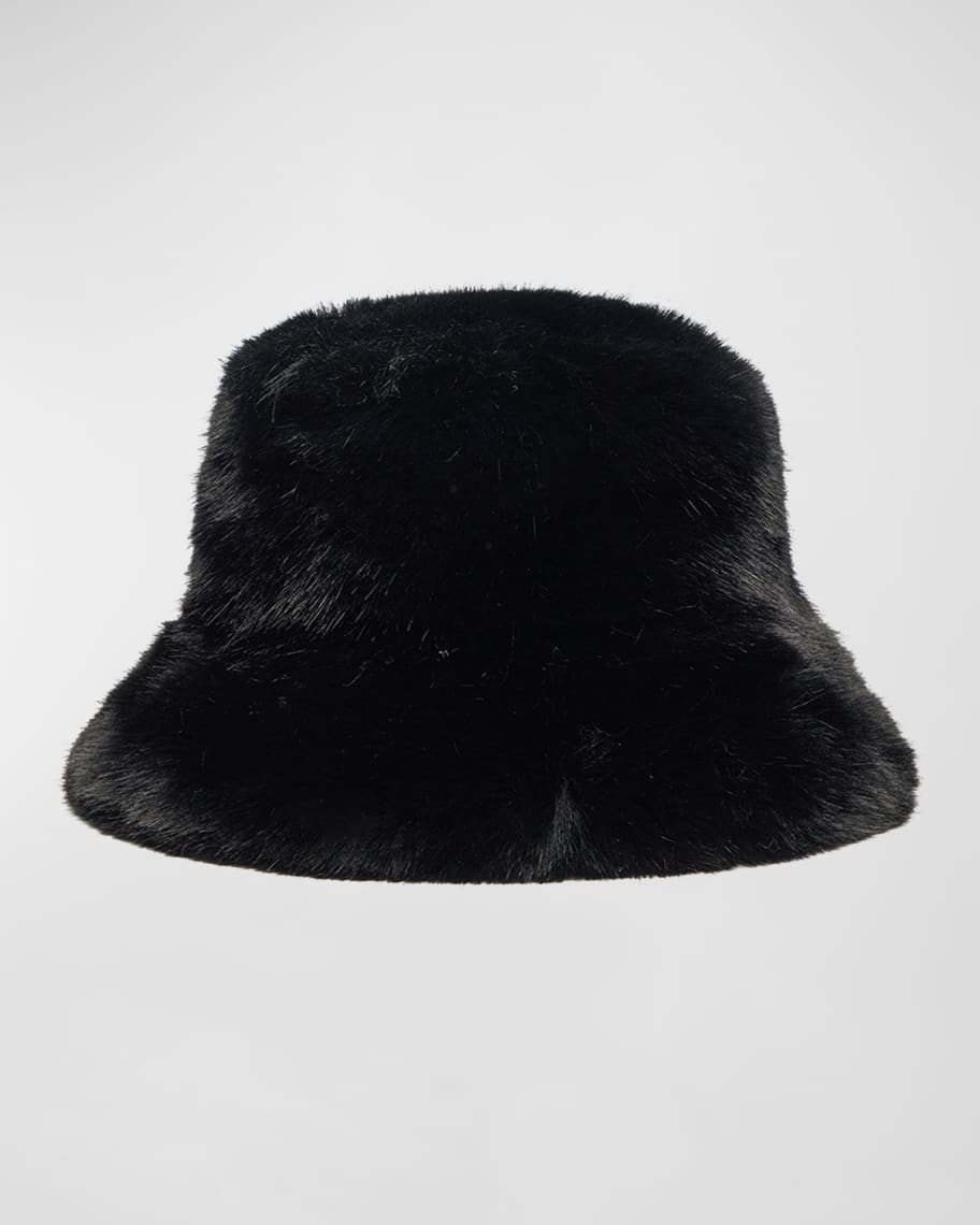 Jocelyn Oversized Faux Fur Bucket Hat | Neiman Marcus