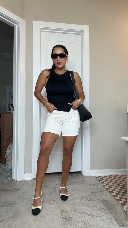 Casual girly outfit ❤️ tanks small, shorts 26.

Amazon finds, summer outfit, coquete, European vacation outfit, petite style 

#LTKfindsunder50 #LTKVideo #LTKstyletip