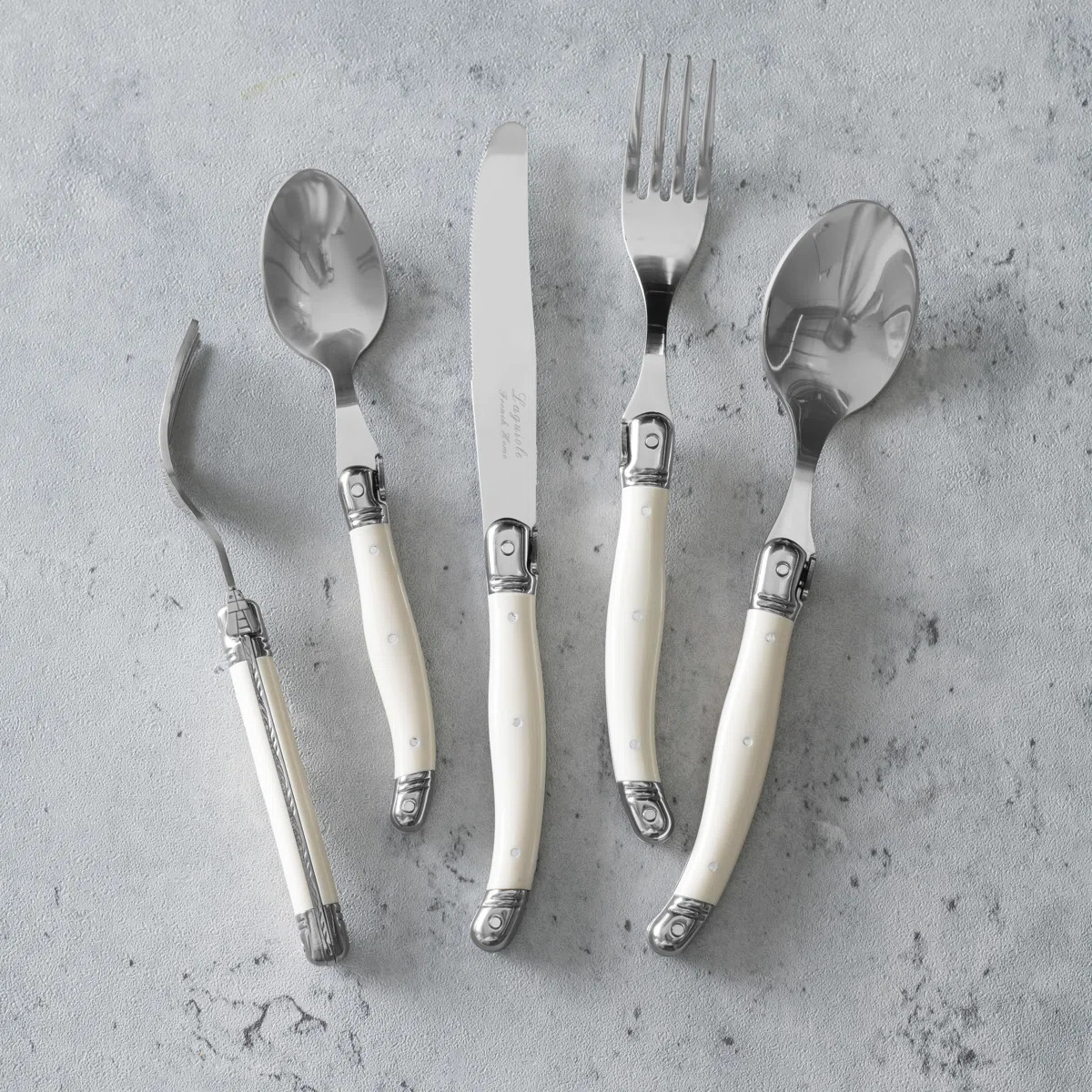 French Home Laguiole Connoisseur 20-Piece 18/10 Stainless-Steel Flatware Set With Handles | Wayfair North America