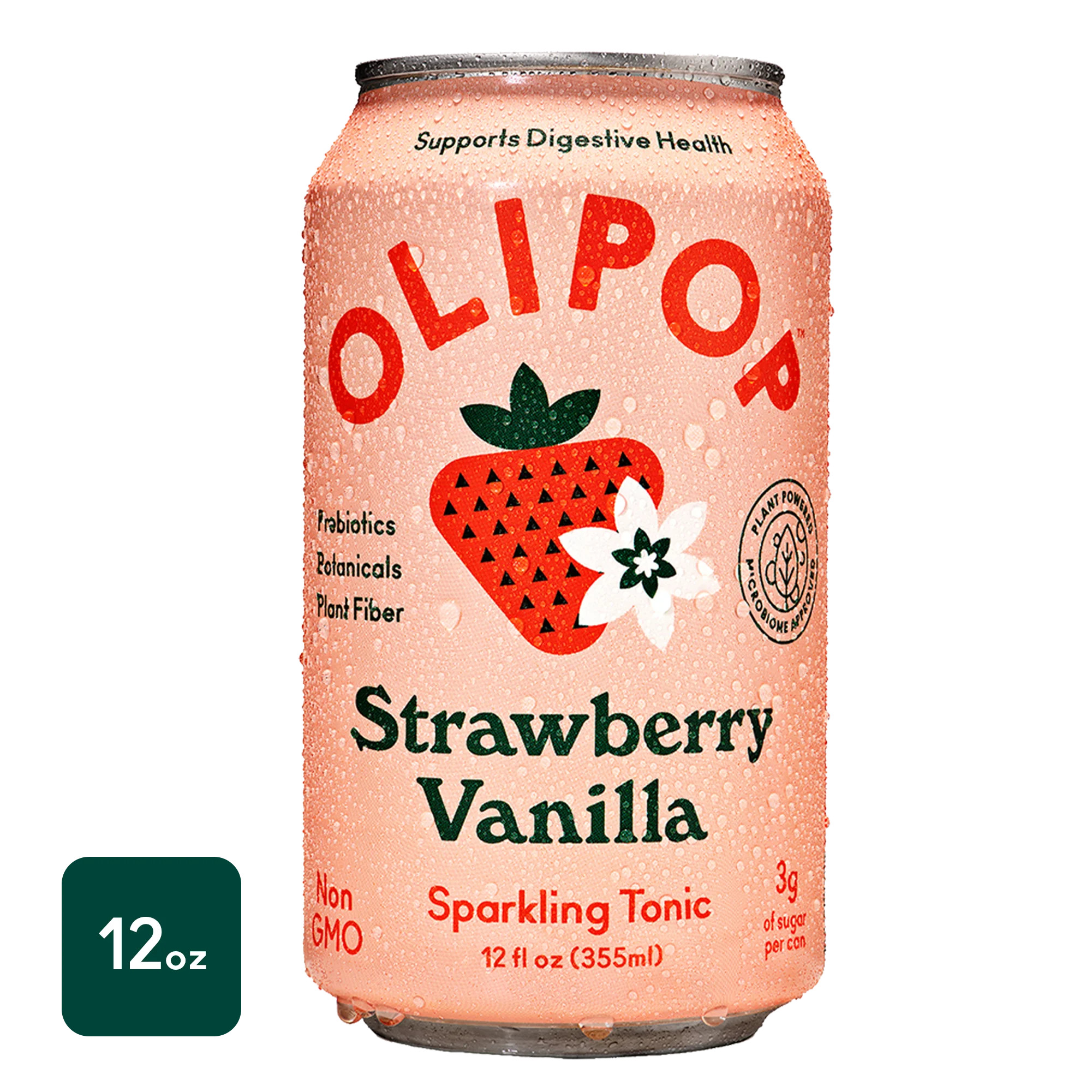OLIPOP Strawberry Vanilla, A New Kind of Soda, 12 fl oz | Walmart (US)