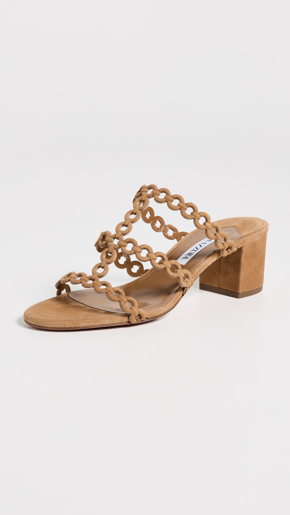 Aquazzura Infinity Chain Suede Mules 50mm | Shopbop | Shopbop