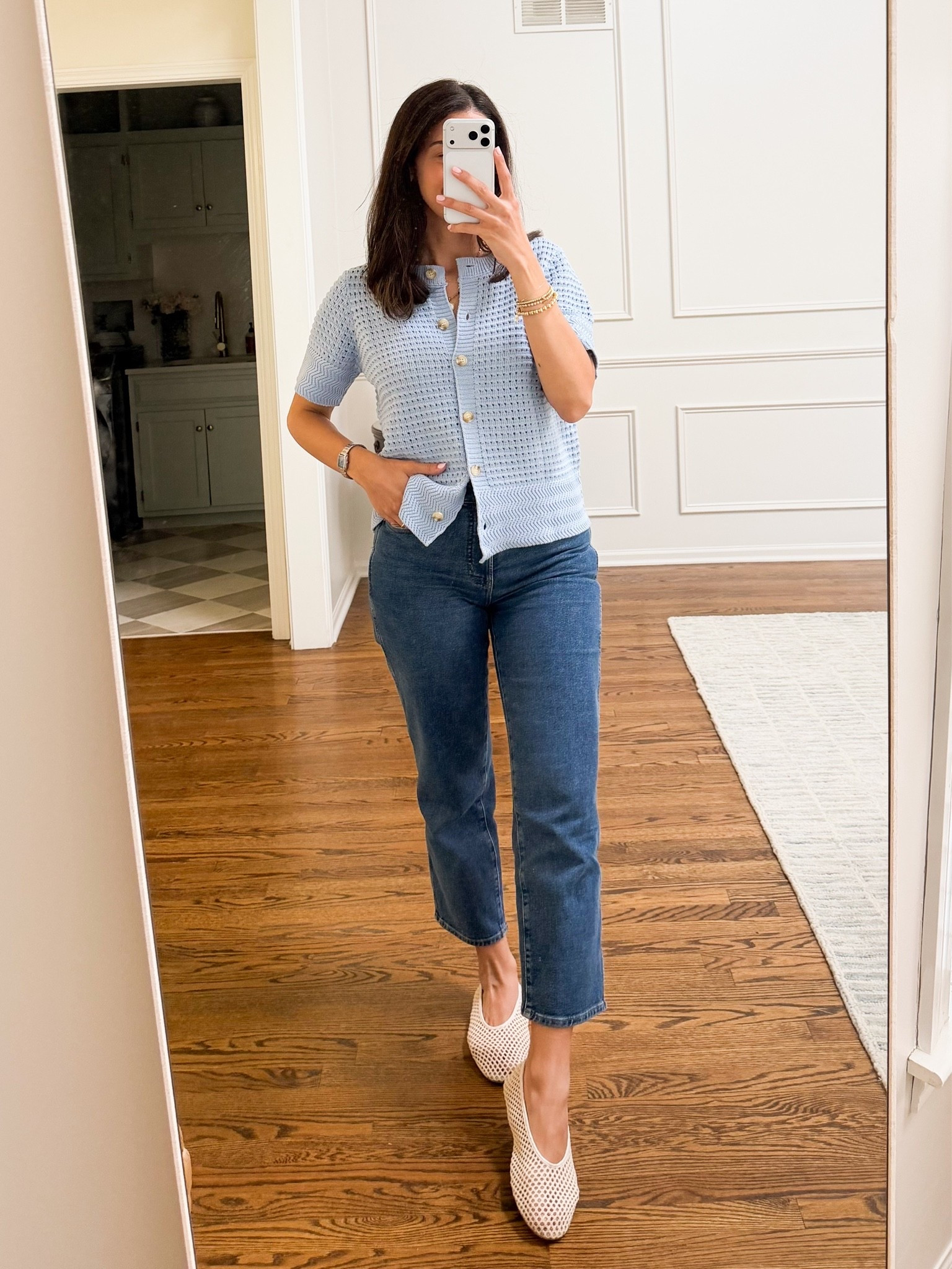 Spring outfit
Love this Amazon top - wearing a size small 
Jeans run TTS

#LTKgrwm #LTKootd #LTKSeasonal