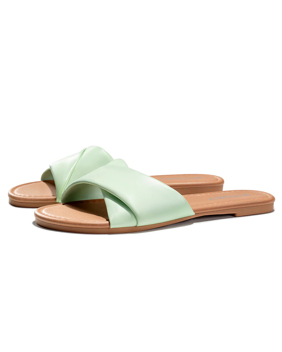 Tina | Women's Simple Flat Slides | Fitory US (for Influencers)