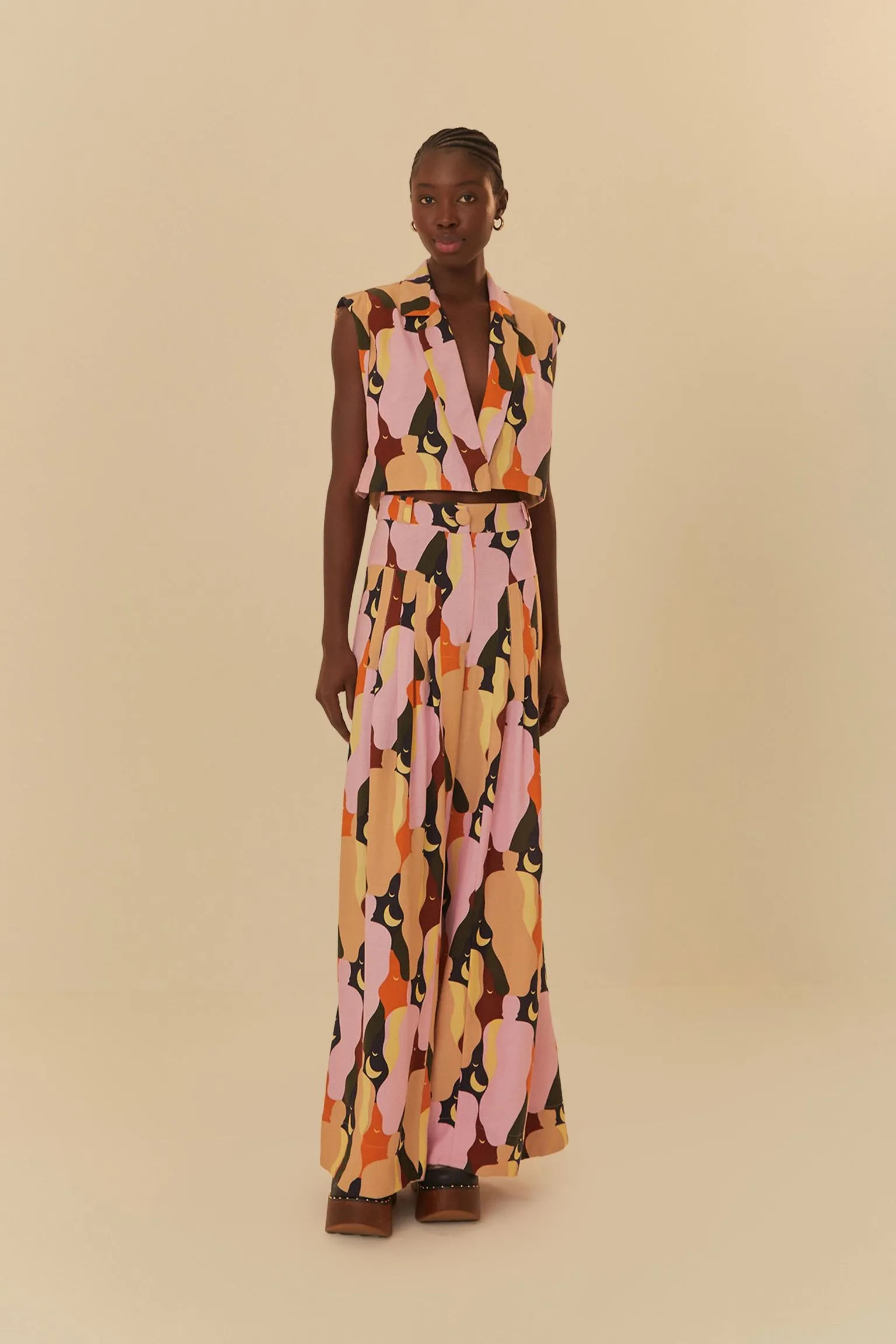 Calça Pregas Estampada Beijo | Farm Rio (BR)