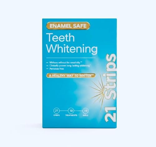Teeth Whitening Strips - 21 Treatments, 42 White Strips - Peroxide-Free Kit Natural Formula - Enamel-Safe Teeth Whitener - Sensitivity-Free Technology (Pack of 1) | Amazon (US)
