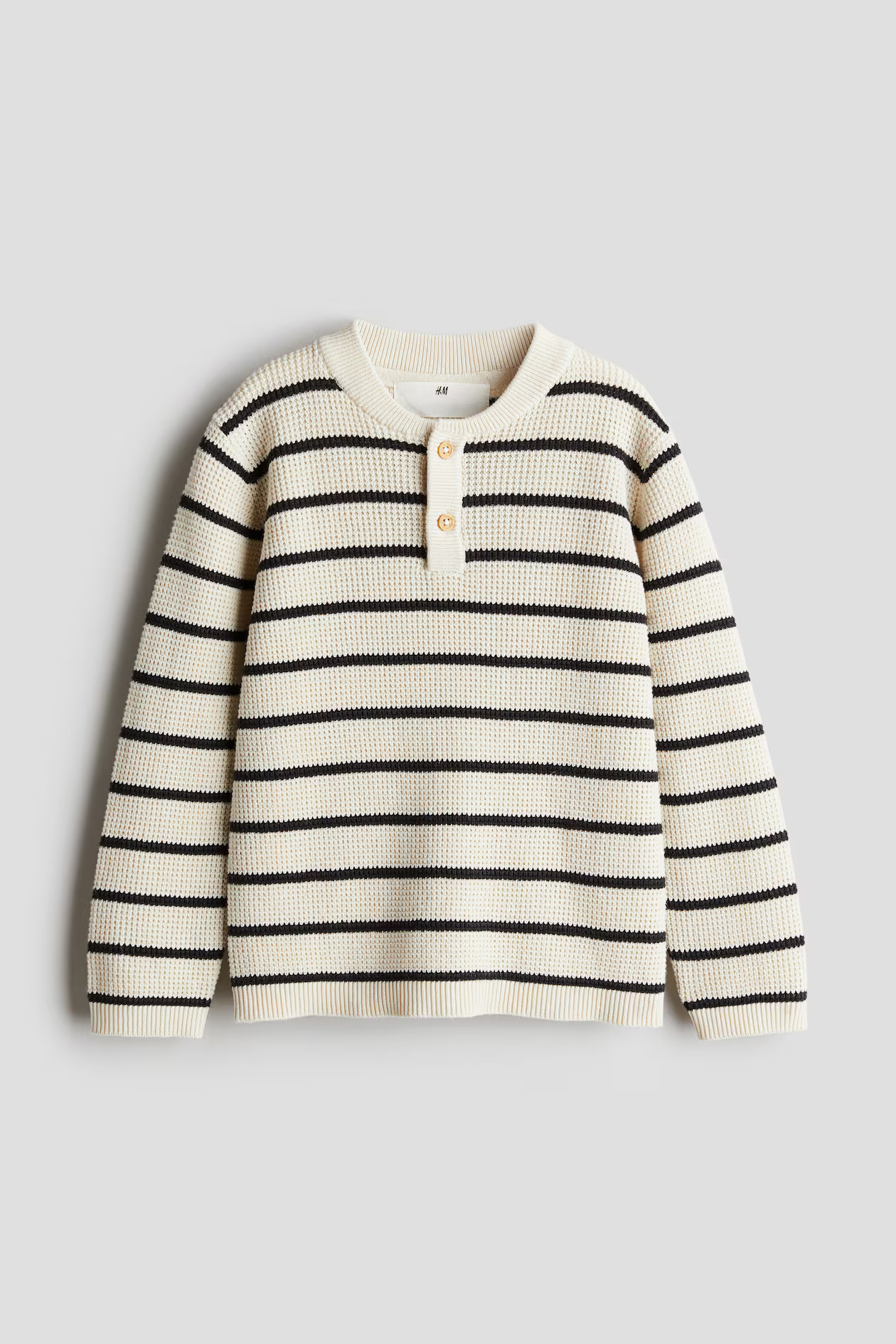 Waffle-knit Henley Sweater | H&M (US + CA)