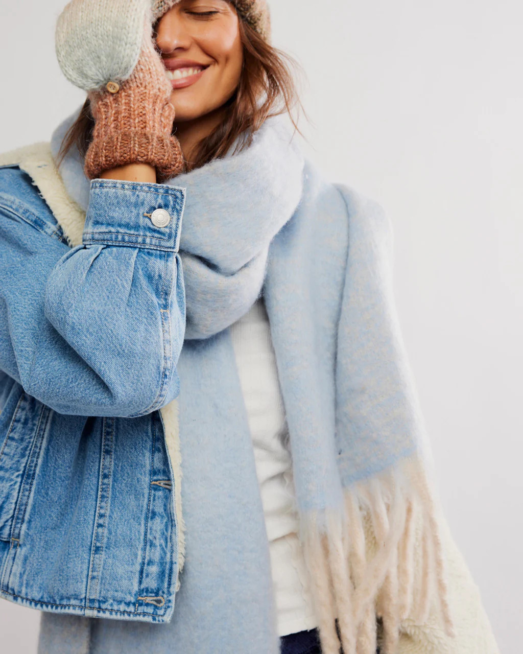 Winter Chill Blanket Scarf - Blue | ban.do