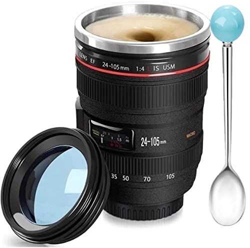 Chasing Y Camera Lens Coffee Mug,Camera Lens Mug,Fun Photo Coffee Mugs Stainless Steel Lens Mug Ther | Amazon (US)