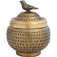 Creative Co-Op Hammered Aluminum Sphere Lid and Bird, Antique Brass Finish Container | Amazon (US)