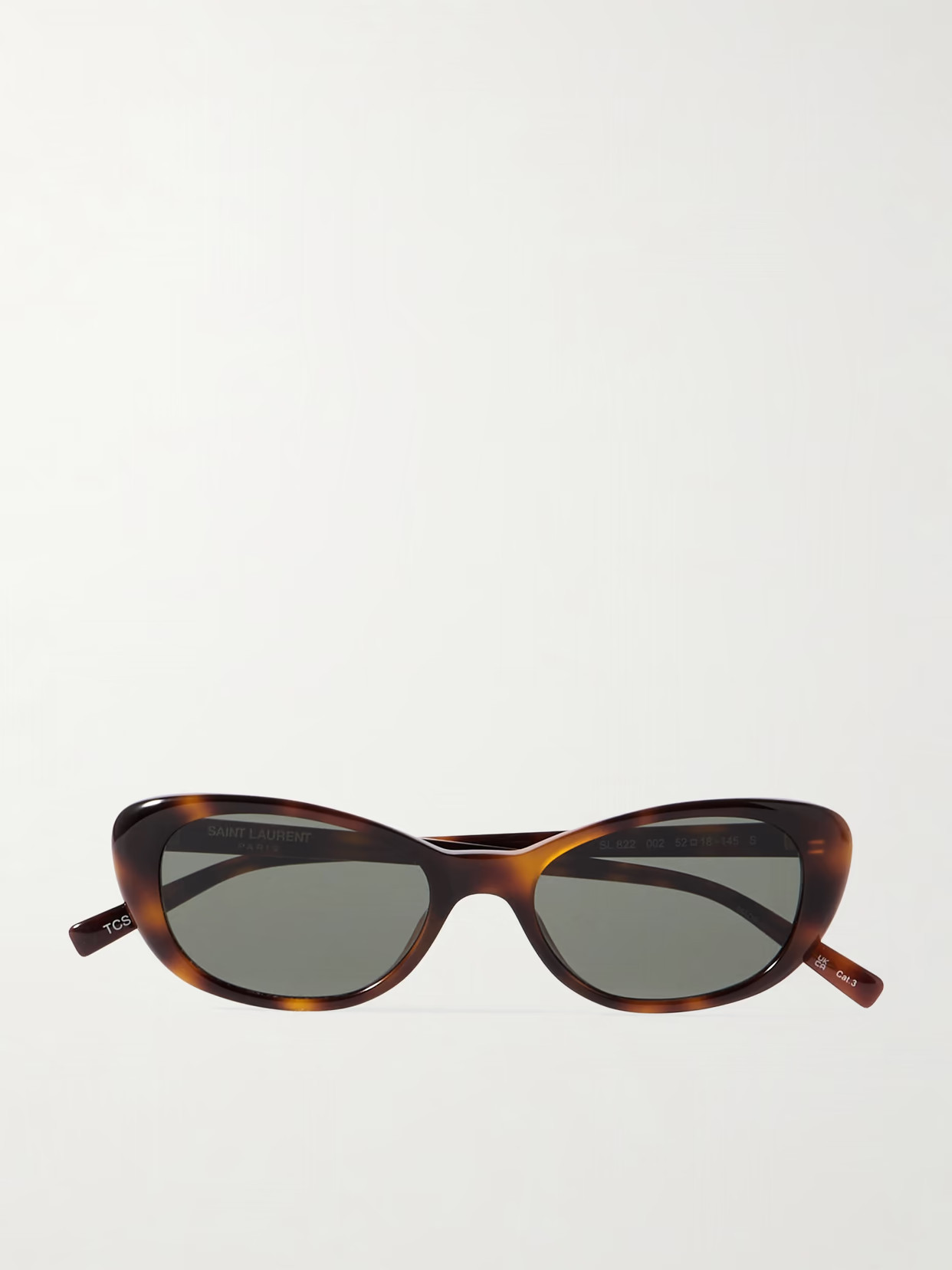 SAINT LAURENT EYEWEAR - Cat-eye Tortoiseshell Acetate Sunglasses - One size | NET-A-PORTER (US)