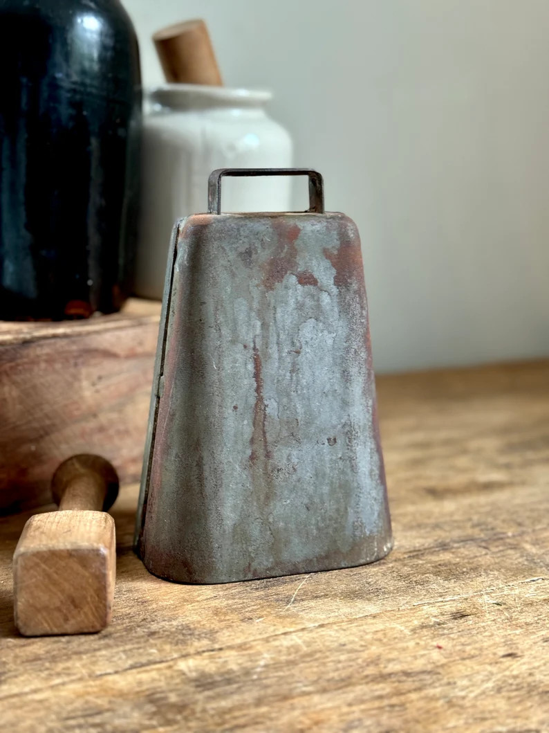 Beautiful Antique Cow Bell Primitive Old Farmhouse - Etsy | Etsy (US)