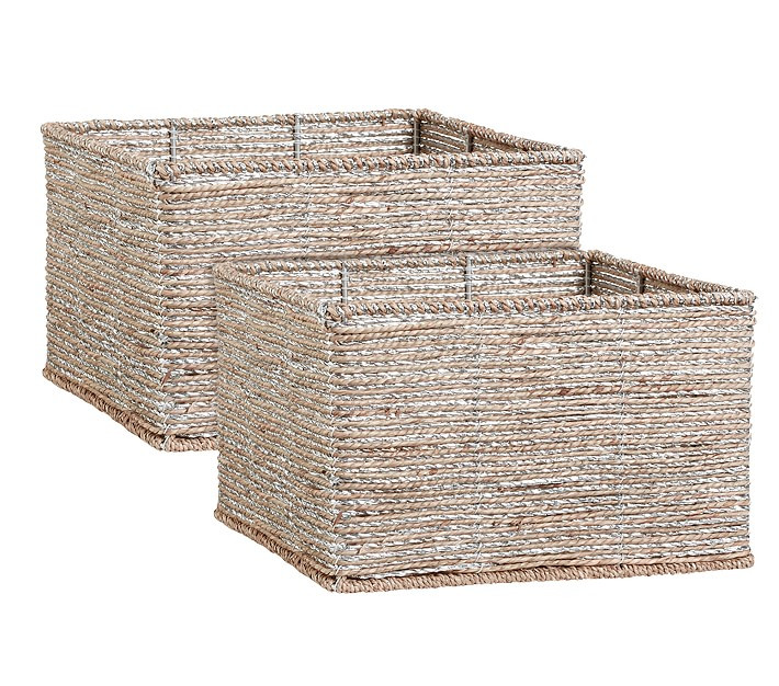 Silver Rope Utility Basket, Set of 2 | Pottery Barn Kids