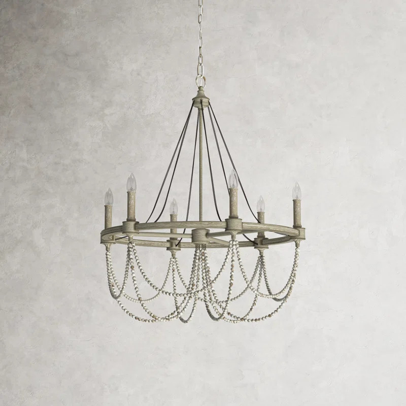 Nolen 6 - Light Dimmable Wagon Wheel Chandelier | Wayfair North America