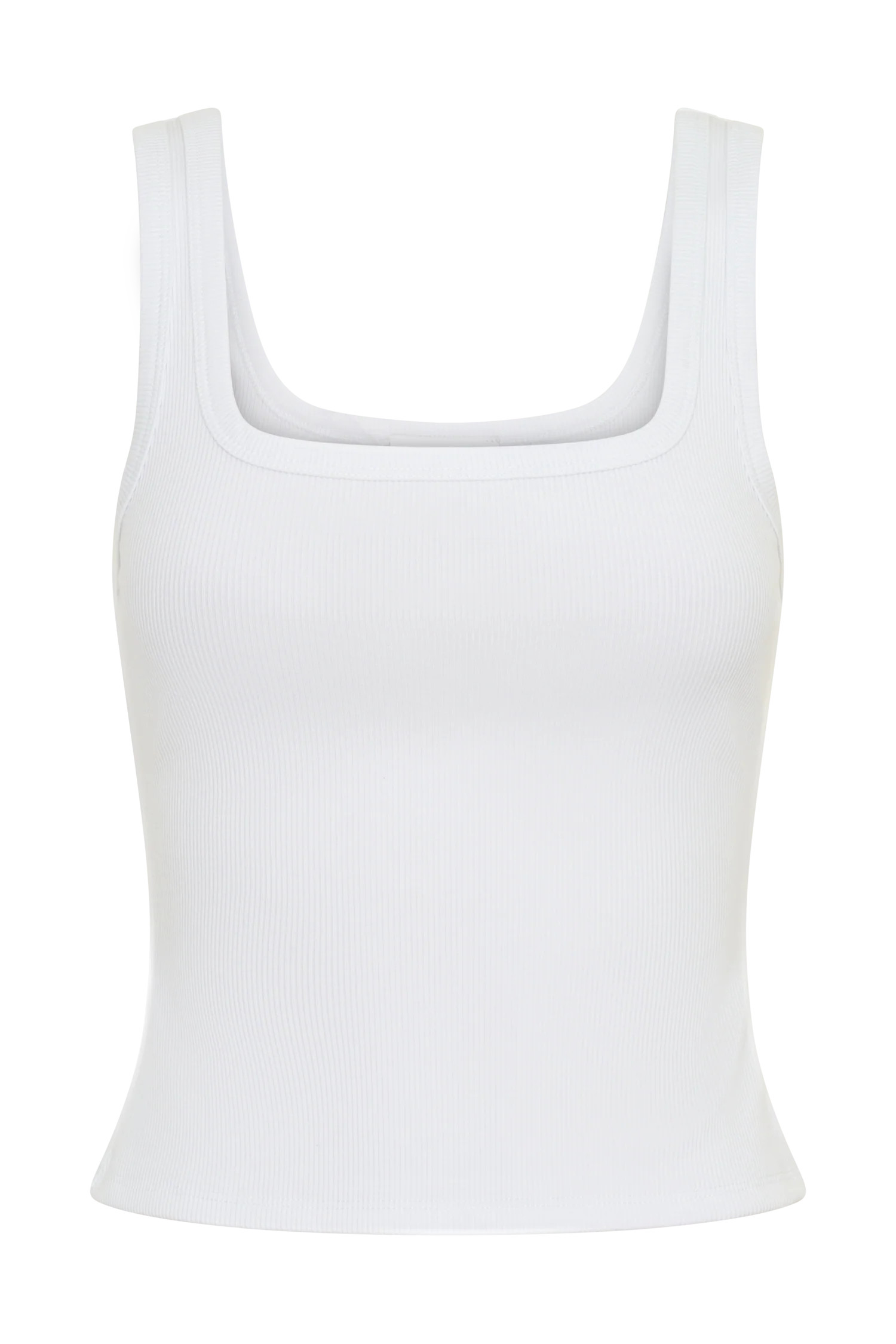 Ismay Square Neck Tank - White | MESHKI US