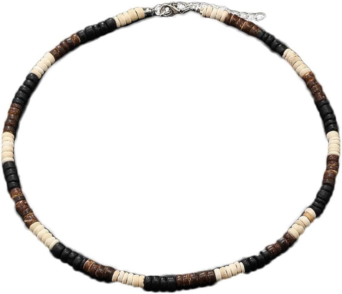Caiyao Puka Shell Beaded Necklace Men Summer Surfer Seed Necklace Seashell Beads Necklace for Wom... | Amazon (US)