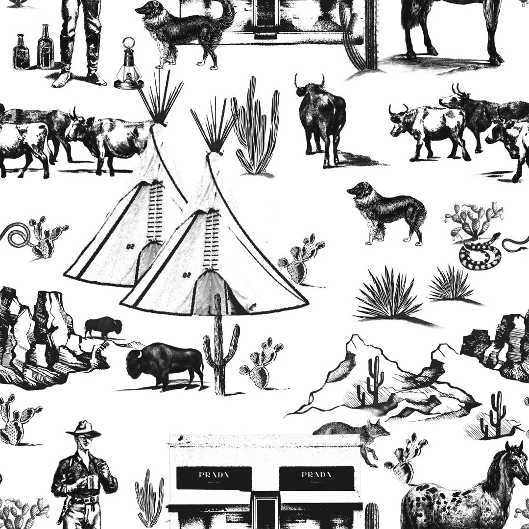Marfa Toile Traditional Wallpaper | Colorful Prints, Wallpaper, Pajamas, Home Decor, & More | Katie Kime Inc