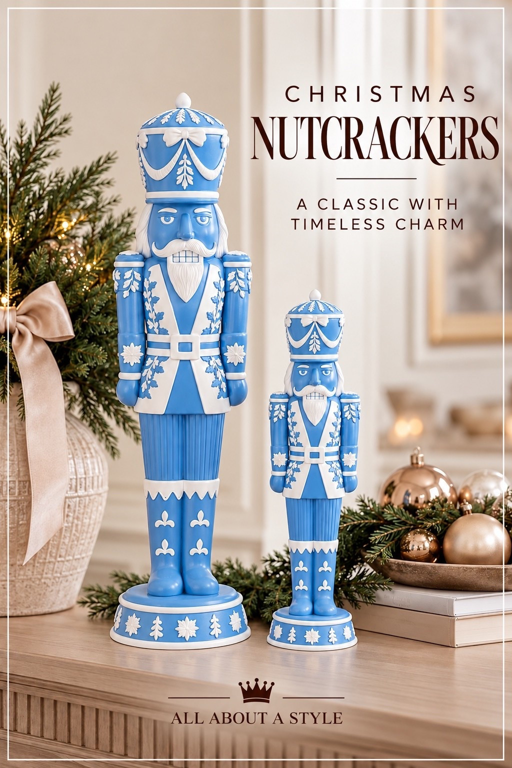 THE NUTCRACKERS EVERYONE WILL ASK
ABOUT! 

Christmas classics with a little personality.
These blue &
white nutcrackers are such a beautiful twist on traditional holiday décor-and they look
WAY more expensive than they are.

Love them too? I linked all the details on my LTK.

#ChristmasDecor #NutcrackerDecor #ChristmasFinds #HolidayHome
#BlueAndWhiteDecor
@dillards