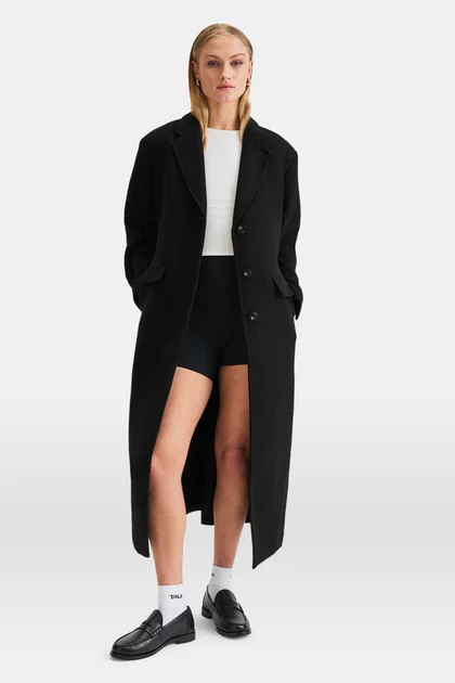 EVERYDAY SINGLE-BREASTED MULTIWAY STRUCTURED OVERCOAT - BLACK | TALA (UK)