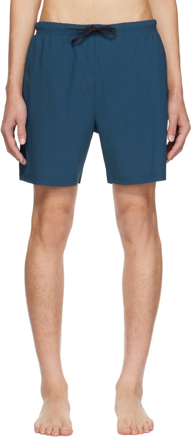Reigning Champ Blue High-Gauge Swim Shorts | SSENSE
