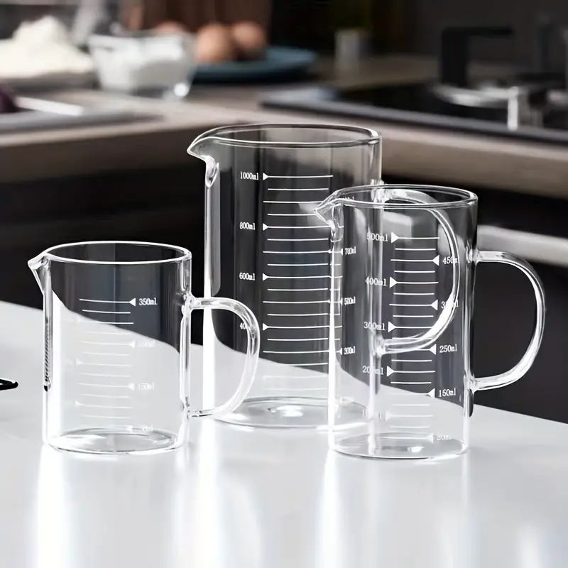 Glass Measuring Cup Scale Milk Cuphousehold Glass Scale - Temu | Temu Affiliate Program