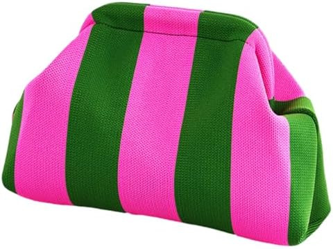 DIHKLCIO Clutch Purses for Women 2026 Summer Beach Woven Crochet Bag Dumpling Striped Ruched Clou... | Amazon (US)