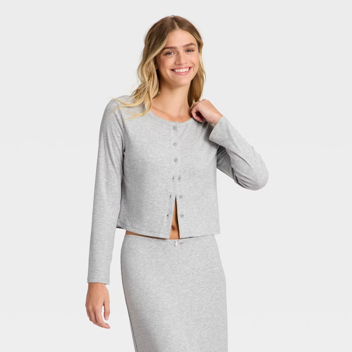 Women's Variegated Ribbed Pajama Cardigan - Auden™ | Target
