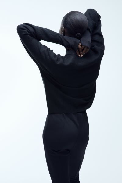 Knitted jumper - Black - Ladies | H&M GB | H&M (UK, MY, IN, SG, PH, TW, HK)