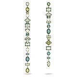 SWAROVSKI Gema drop earrings, Green, Rhodium Finish | Amazon (US)