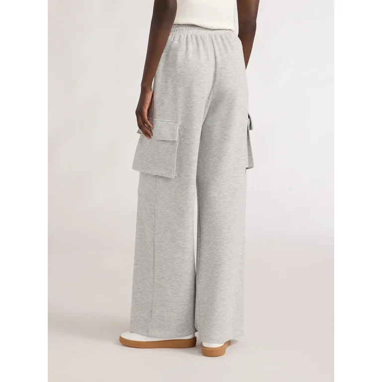 Scoop Women's Ultimate ScubaKnit Wide Leg Cargo Pants, Sizes XS-XXL | Walmart (US)