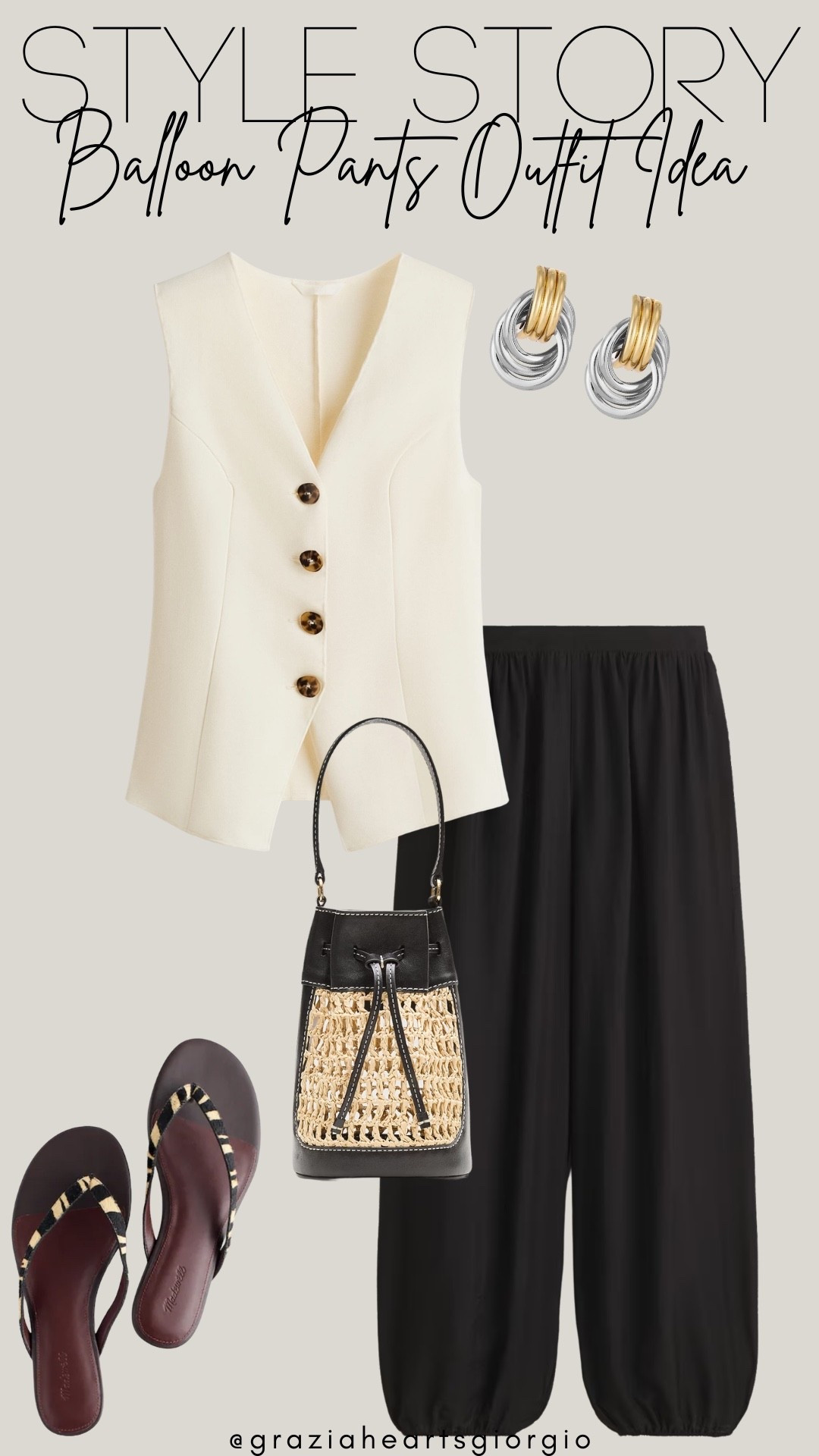 Balloon Pants Outfit Idea 
.
#balloonpants