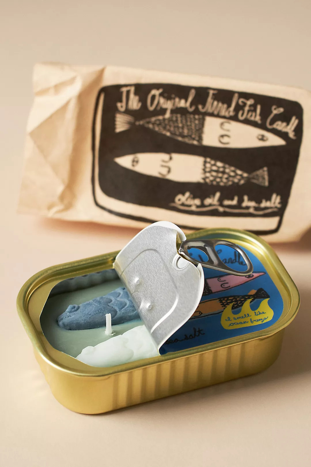 The Original Tinned Fish Candle Olive Oil & Sea Salt Candle | Anthropologie (US)
