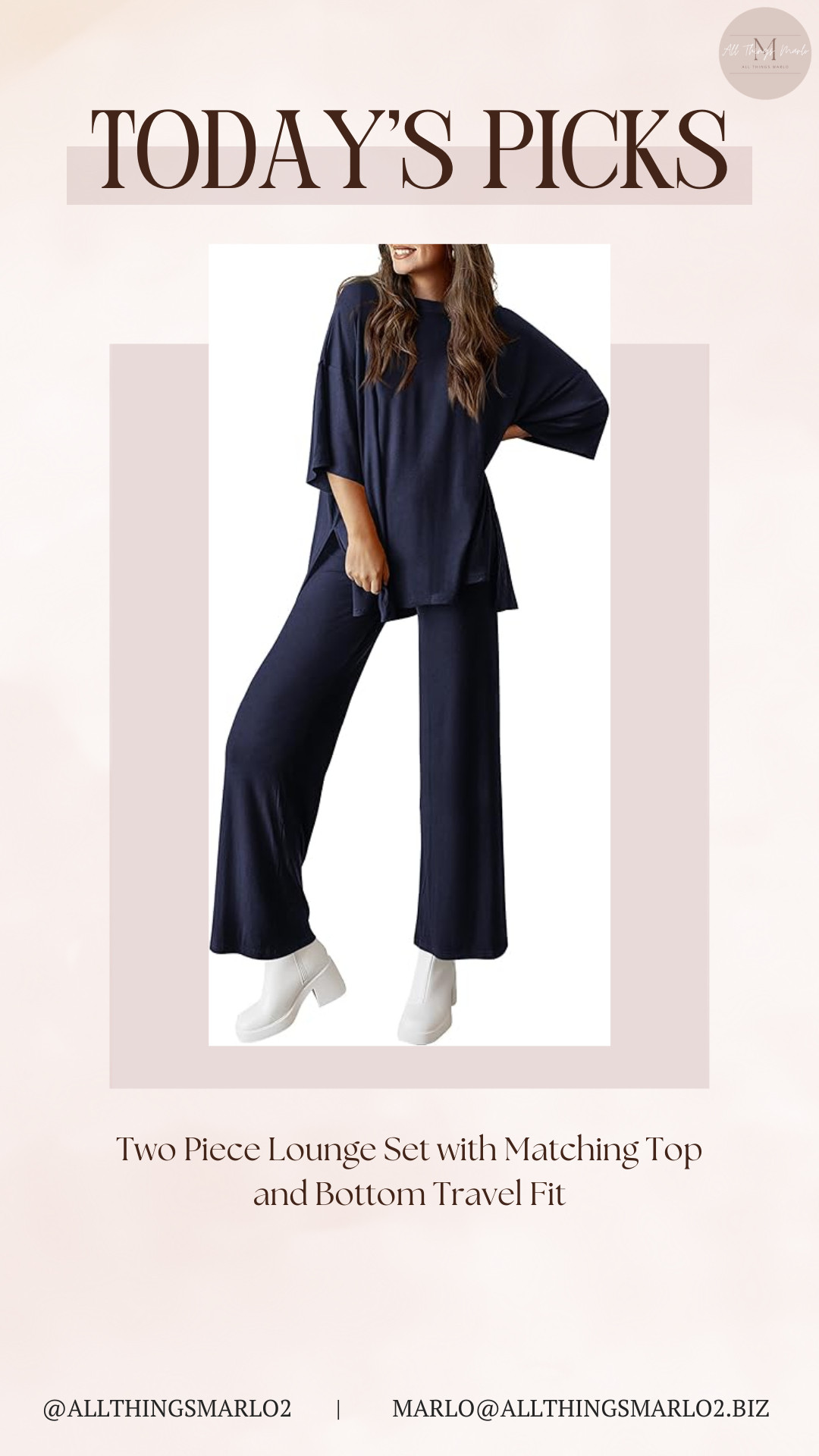 Two Piece Lounge Set with Matching Top and Bottom Travel Fit 

 #LTKSeasonal #LTKWorkwear #LTKTravel
