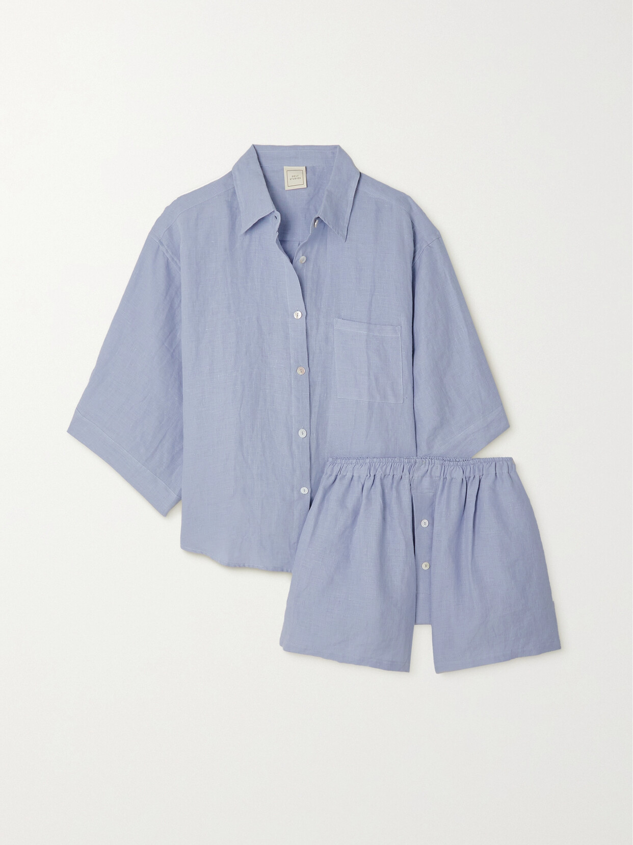 Deiji Studios - + Net Sustain The 03 Linen Pajama Set - Light blue | NET-A-PORTER (UK & EU)